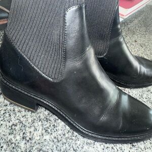 Zara ankle boots gold trim